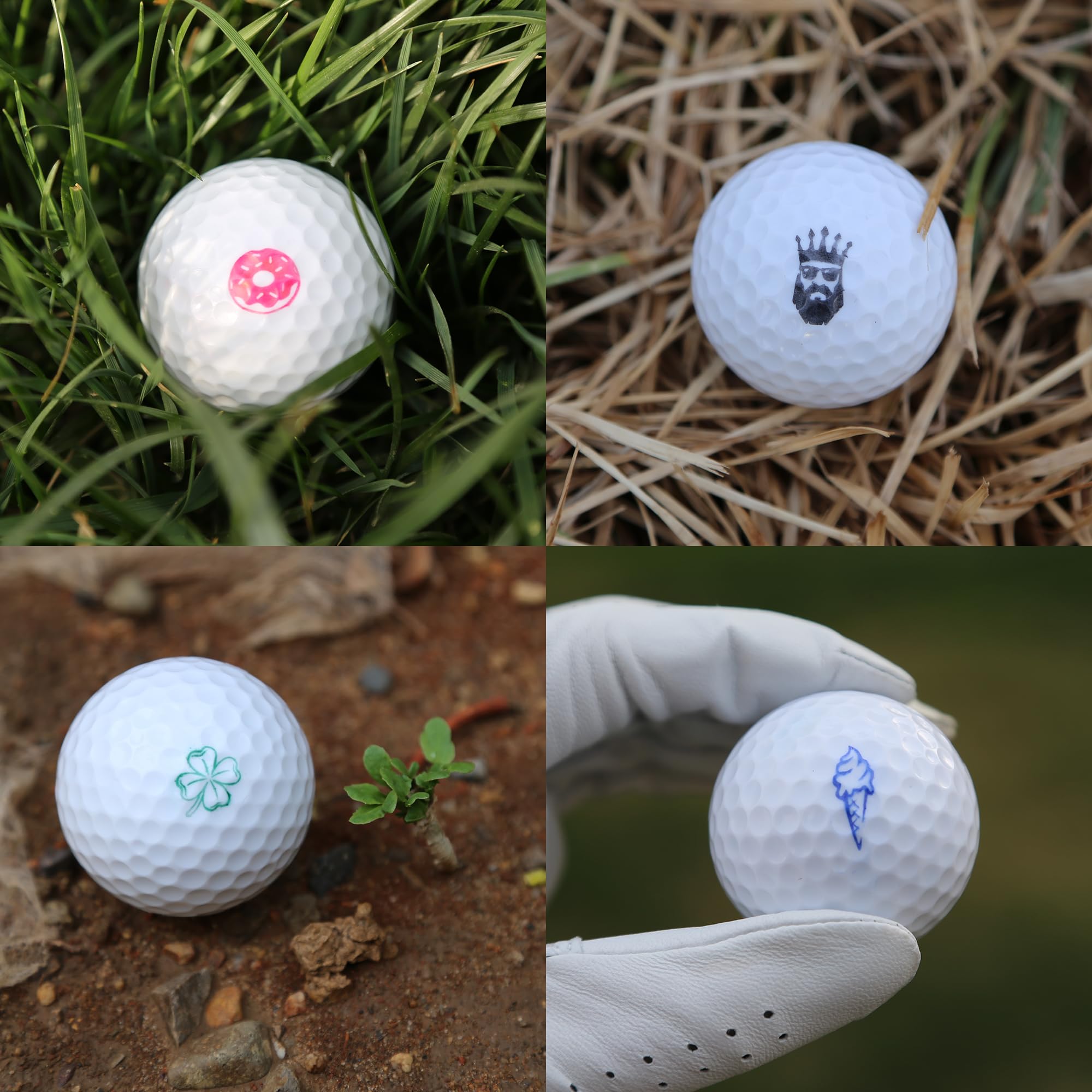 QUBI Reusable Self-Inking Golf Ball Stamp Marker - Personalize & Identify Golf Balls | Perfect Golf Gift for Men & Women | Great for Tournaments, Practice Sessions & Preventing Lost Balls