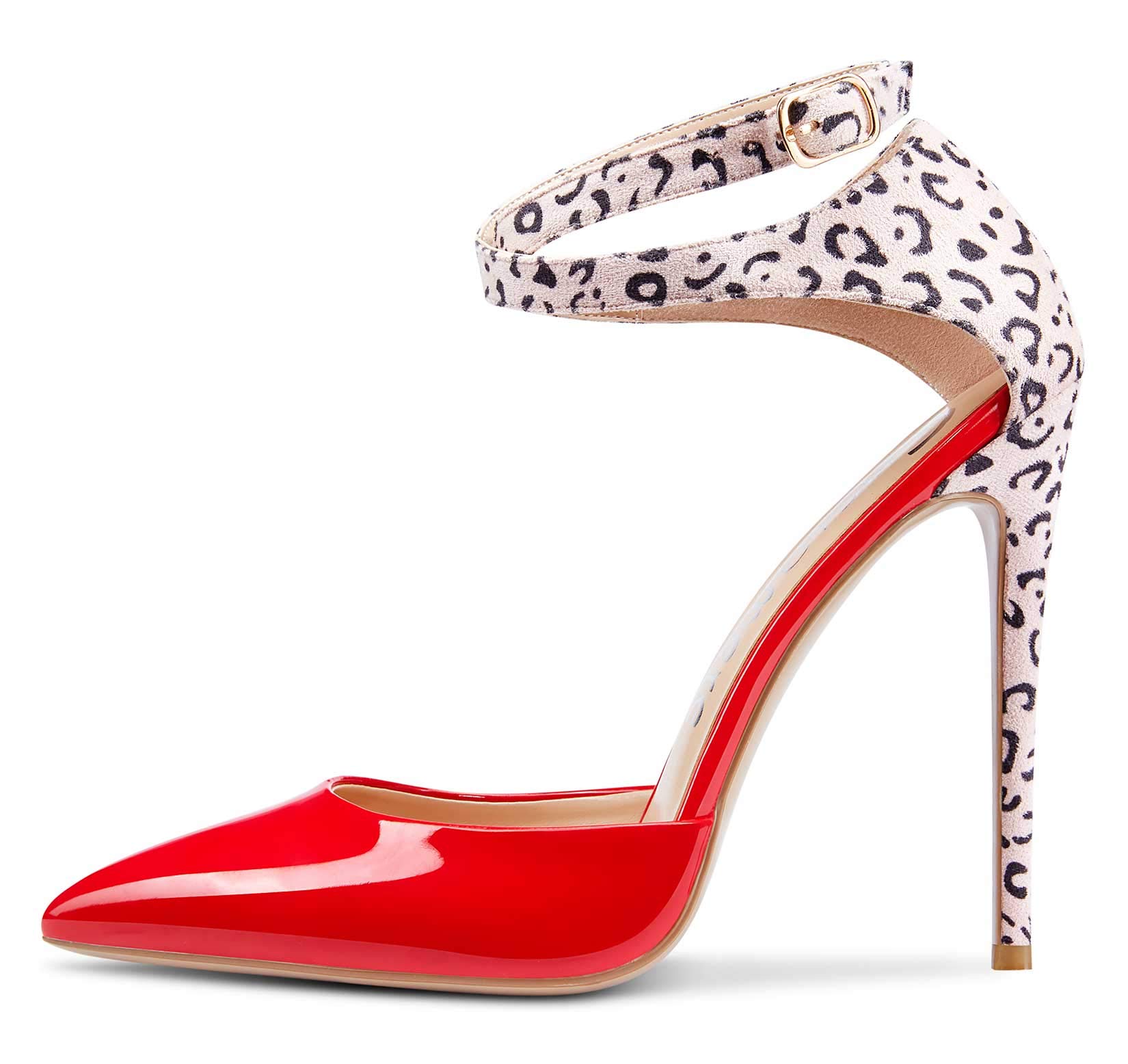 Castamere Women's Ankle Strap High Heel Sandals - Pointed Toe Sexy Stiletto Pumps 12CM for Party, Wedding & Evening Wear