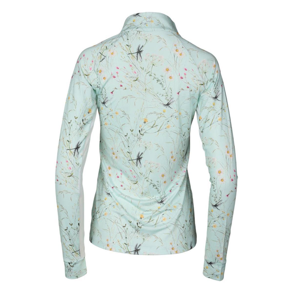 Dapplebay Dragonfly Meadow 1/4 Zip Long Sleeve Equestrian Riding Top for Women - Perfect for Horseback Riding, Training & Outdoor Activities
