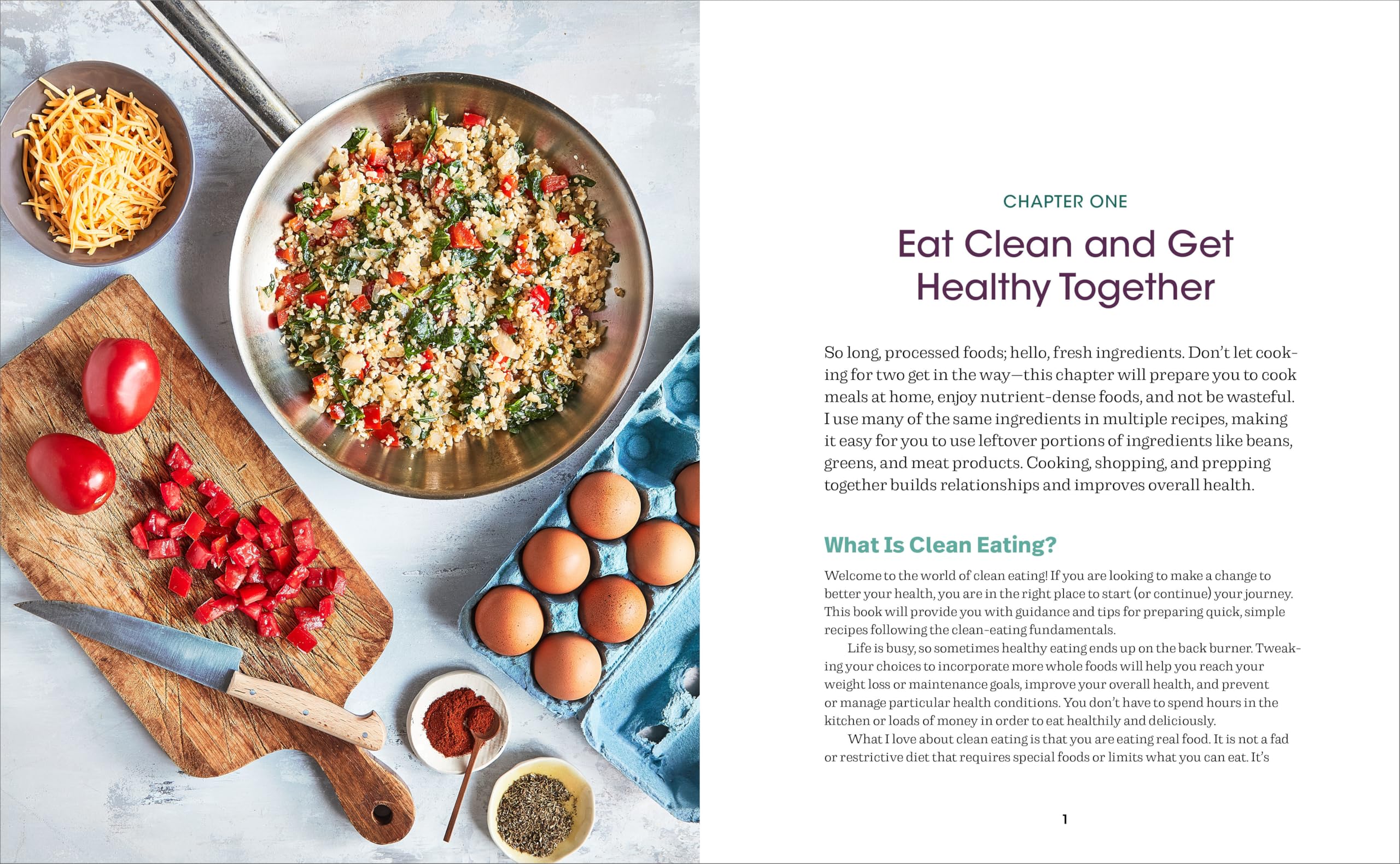 Clean Eating for Two: 85 Easy & Fresh Healthy Recipes for Couples - Perfect for Date Nights & Meal Prep