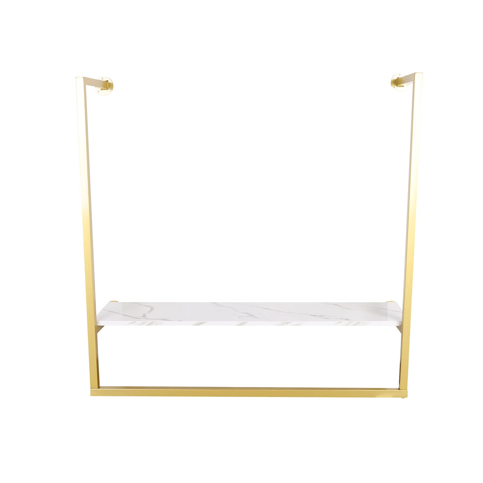 Modern Wall-Mounted Garment Rack - Heavy Duty Metal Clothing Display Stand for Stores | Space-Saving Clothes Rail & Bathroom Towel Hanger | Multi-Purpose U-Shaped Hanging Rod for Closet Organization (Gold) - Perfect for Retail Stores, Bedrooms & Small Space Storage Solutions