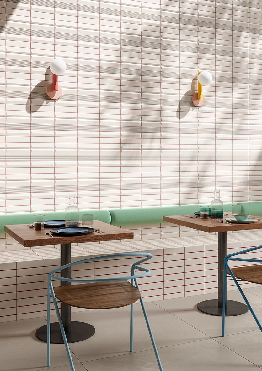 Rhythm Ceramic Wall Tile Series - 2x8 Ivory Sleek Glossy Subway Tiles for Kitchen Backsplash & Bathroom Renovation