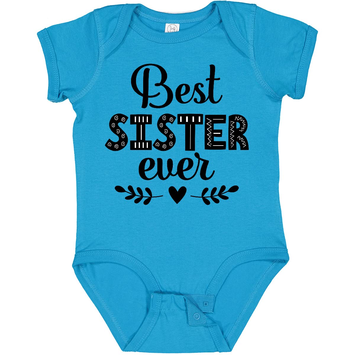 Inktastic Best Sister Ever Gift Baby Bodysuit - Cute Matching Outfits for Siblings, Baby Shower & Family Photos