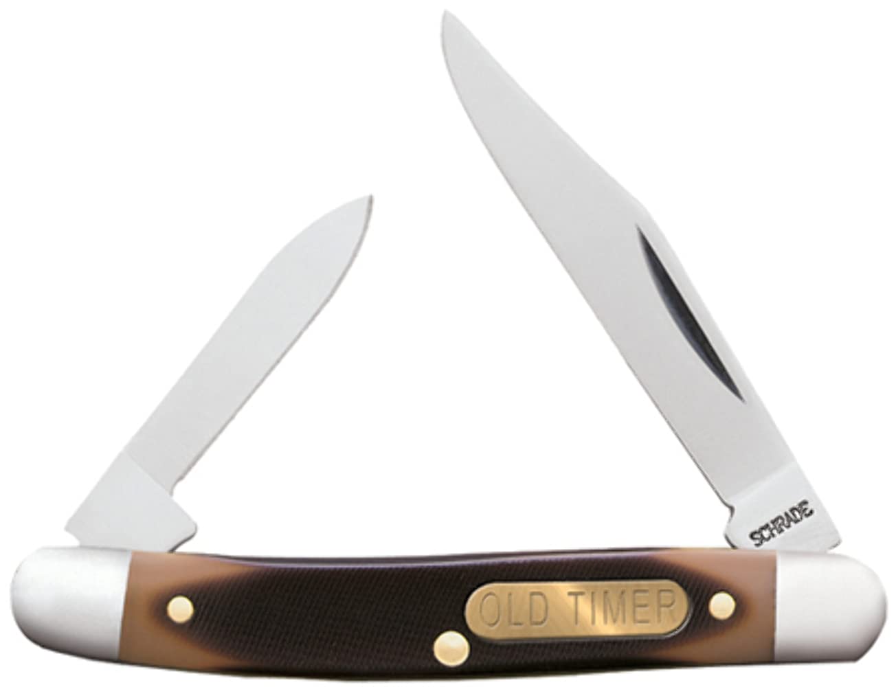 Old Timer Schrade Fixed Blade Hunting Knife - High Carbon Steel Outdoor Camping & Survival Knife for Hunting, Fishing, Bushcraft & Kitchen Use