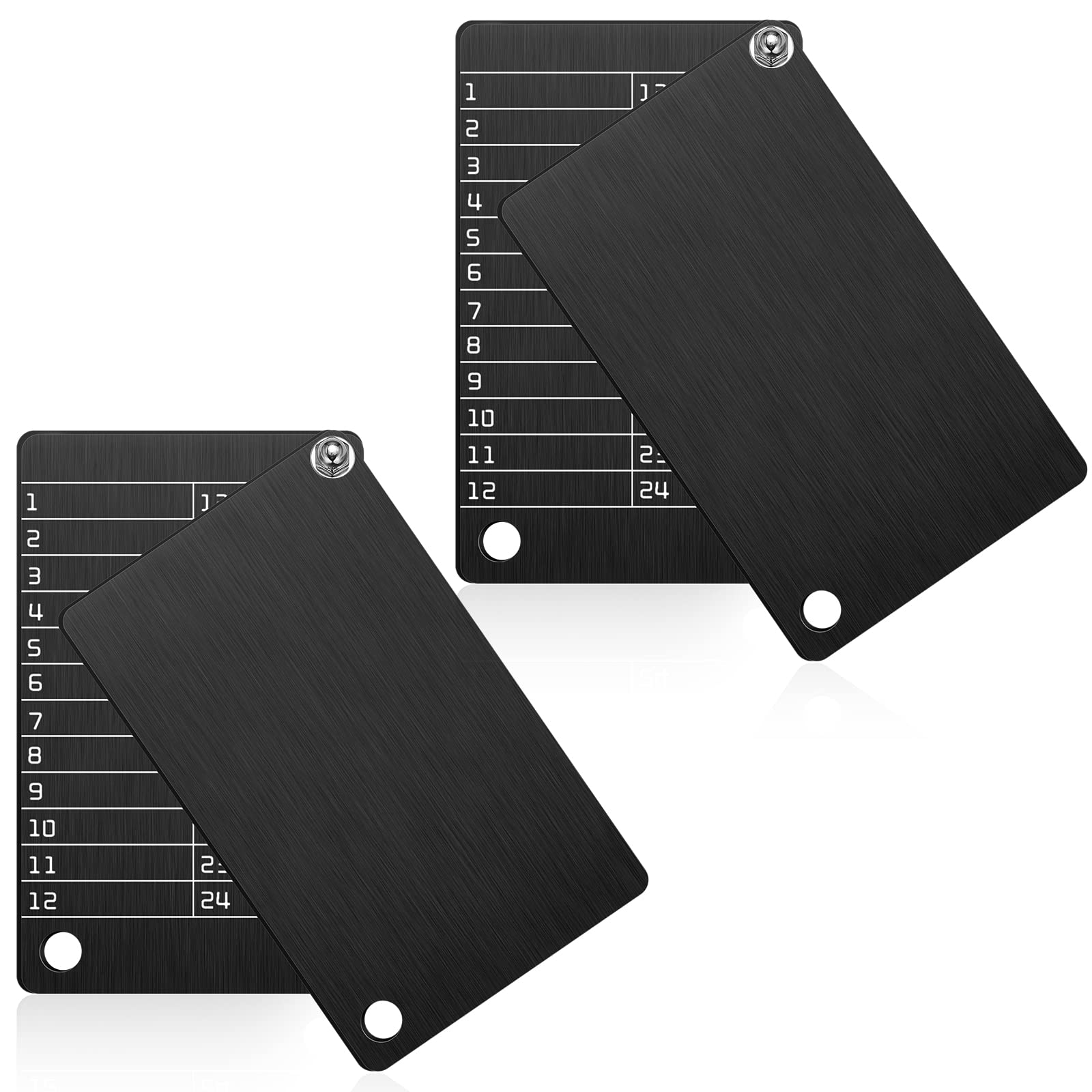 4-Piece Stainless Steel Crypto Wallet - Secure Seed Phrase Storage for Bitcoin & Cryptocurrency | BIP39 Compatible Cold Wallet Backup | Perfect for Hardware Wallet Protection & Offline Security (Black)