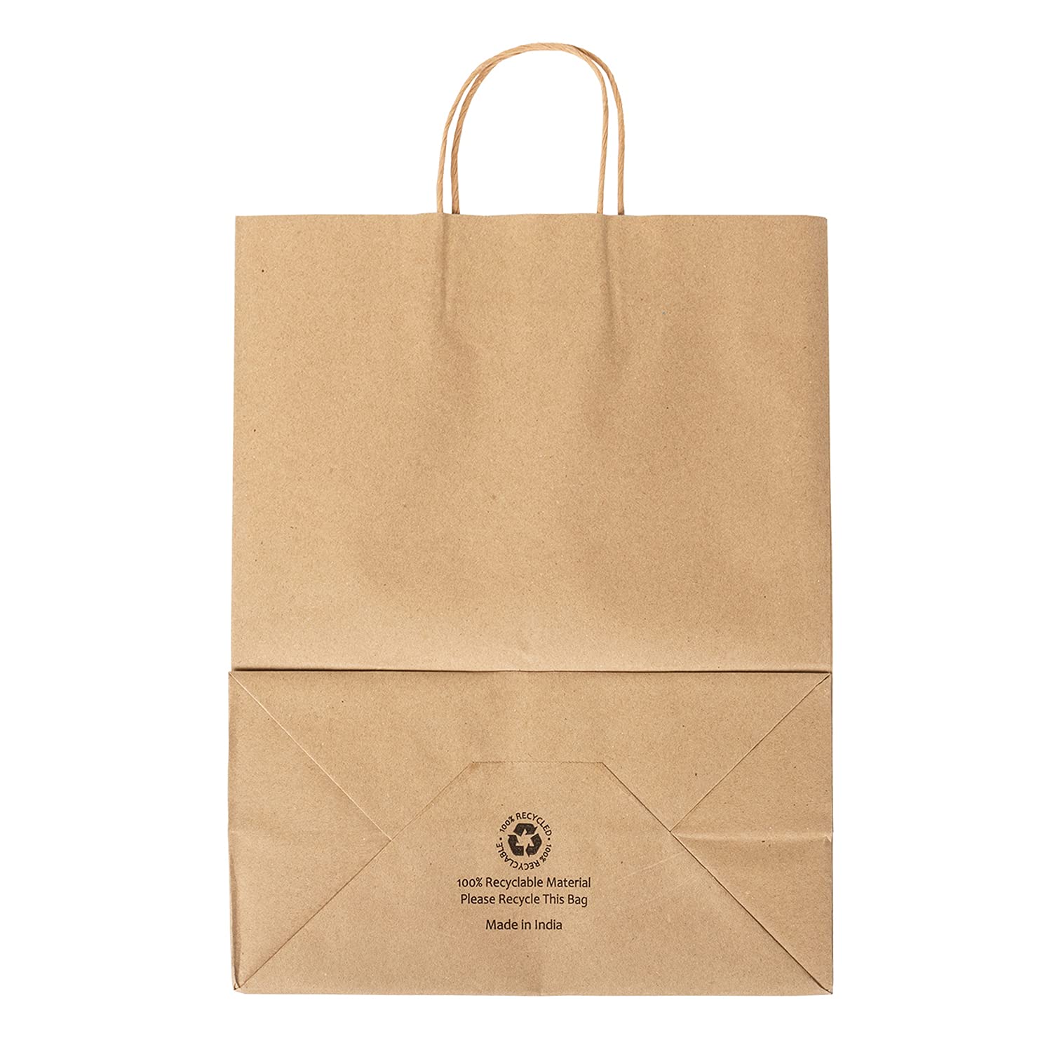 Eco-Friendly Kraft Paper Grocery Bags with Twisted Handles - 250 Pack Recyclable Brown Shopping Bags (13x7x17 Inches) - Durable & Sustainable Packaging for Retail Stores, Farmers Markets & Gift Wrapping