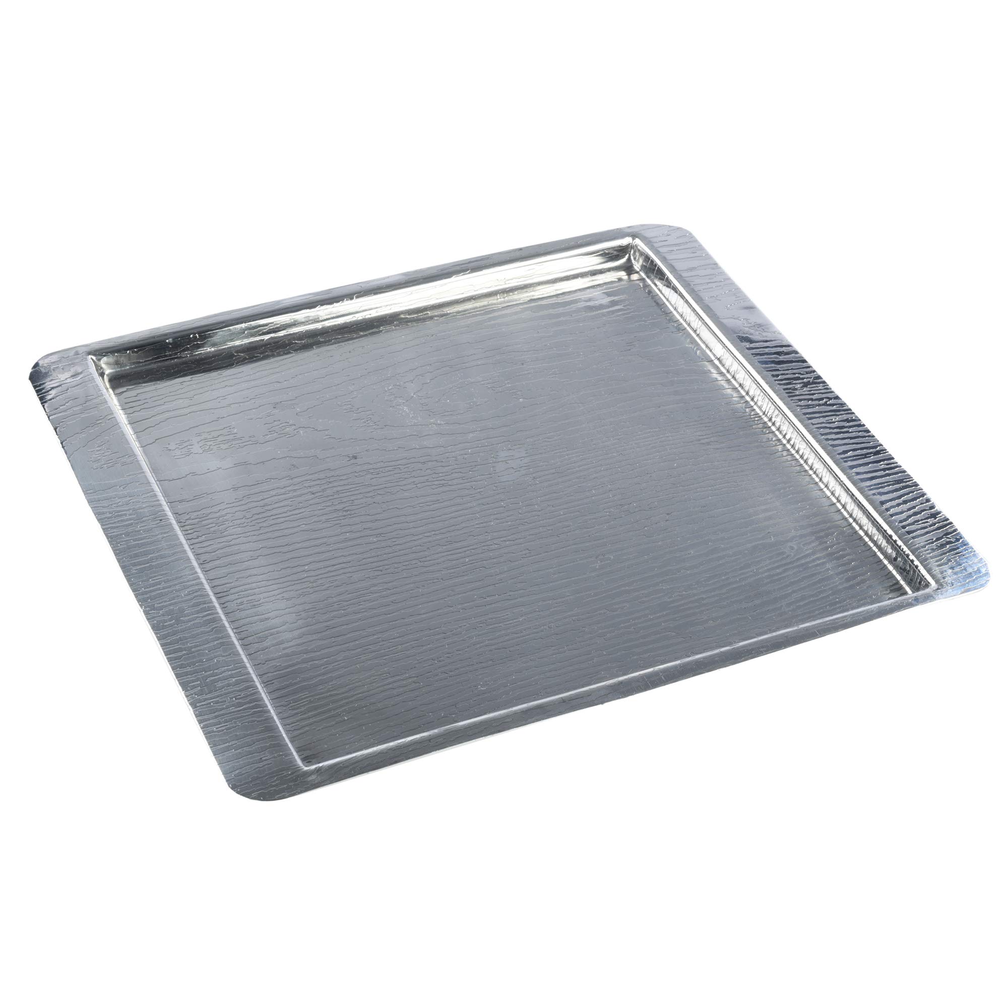 IMPULSE! Sequoia Square Stainless Steel Serving Tray - Medium Size, Elegant & Durable - Perfect for Dining, Entertaining, Coffee, Tea, and Party Serving