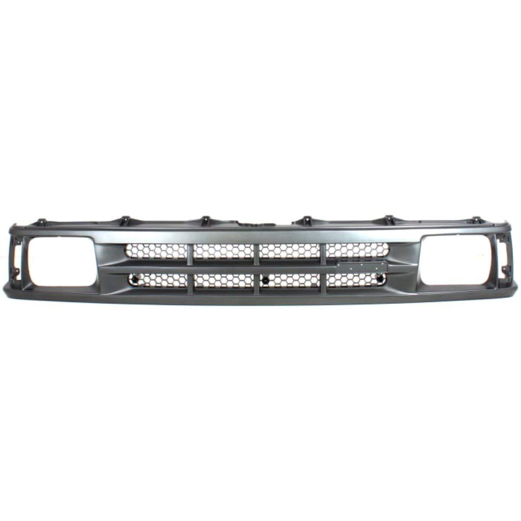 1986-1987 Mazda B2000 Replacement Grille Assembly - Painted Gray Shell & Insert, Durable Plastic Construction (Part #MA1200119, UB3950710) - Perfect for Truck Restoration & Custom Upgrades