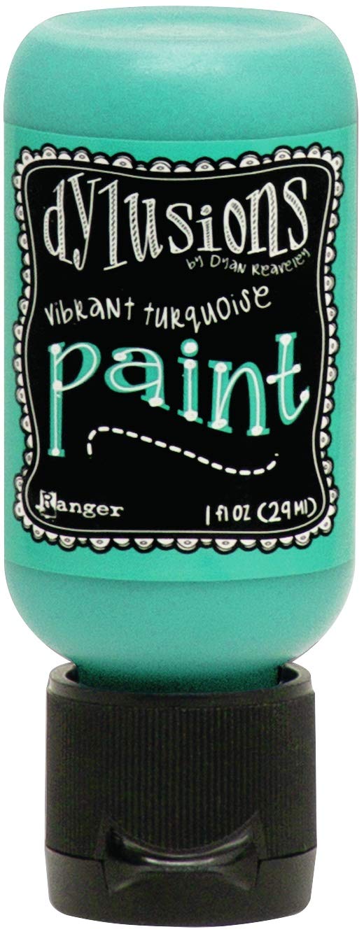 Dylusions Paint TQ - Vibrant Turquoise Acrylic Paint for Mixed Media, Art Journaling & DIY Crafts | Perfect for Canvas, Wood & Fabric Projects