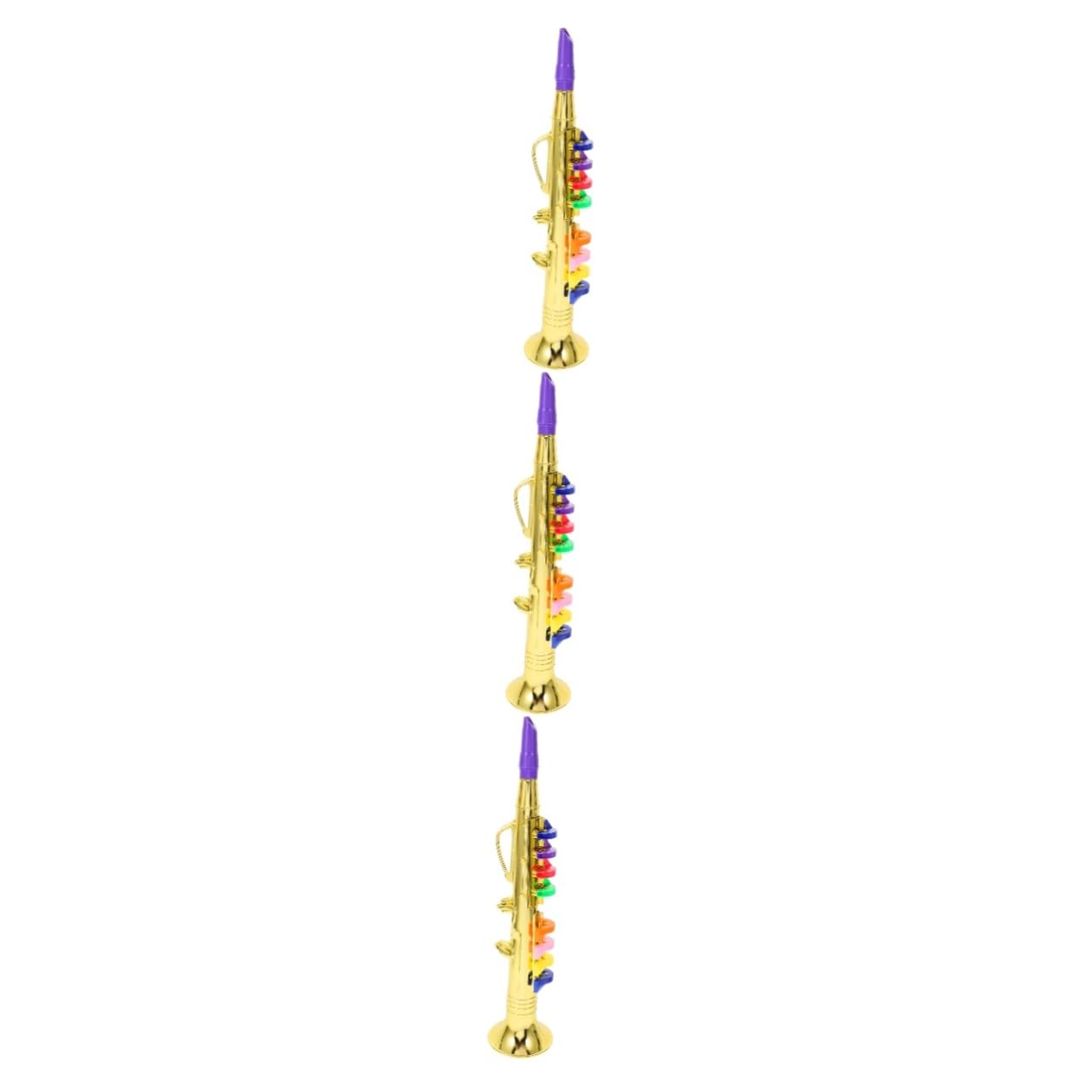 iBasenice 3-Piece Musical Toy Saxophone Set for Kids - Plastic Imitation Saxophone Instrument, Fun Educational Gift for Children | Perfect for Birthday Parties, Music Lessons & Pretend Play