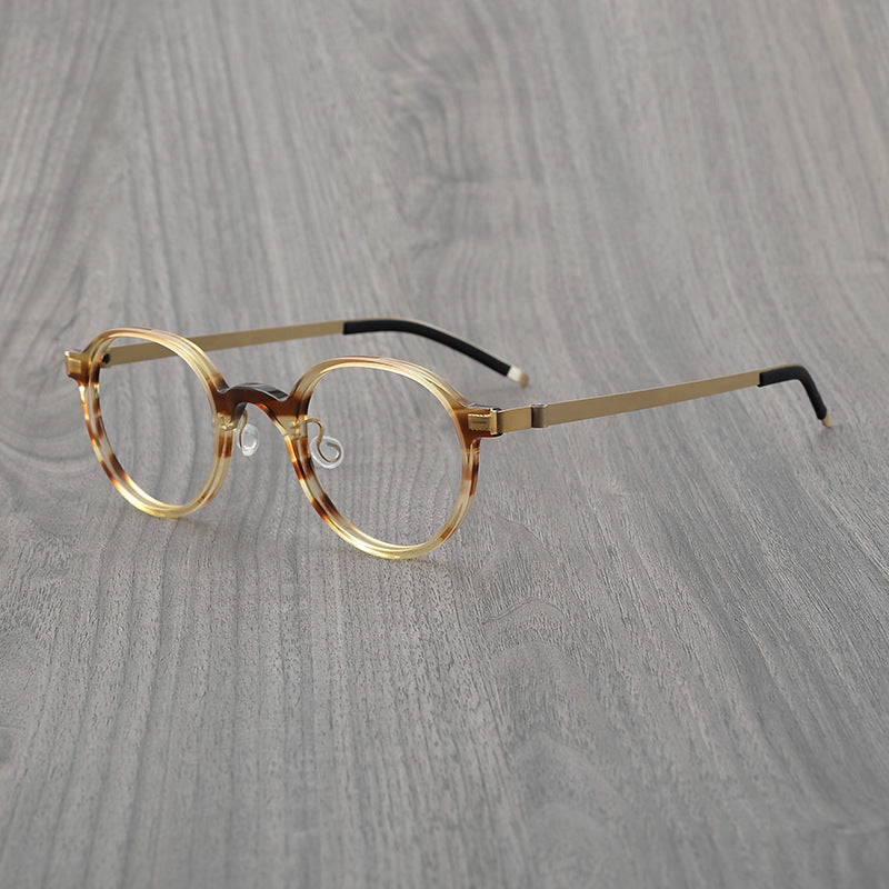 Stylish Acetate Round Eyeglass Frames SC6006 - Lightweight & Durable for Men & Women - Perfect for Reading, Fashion, and Everyday Wear