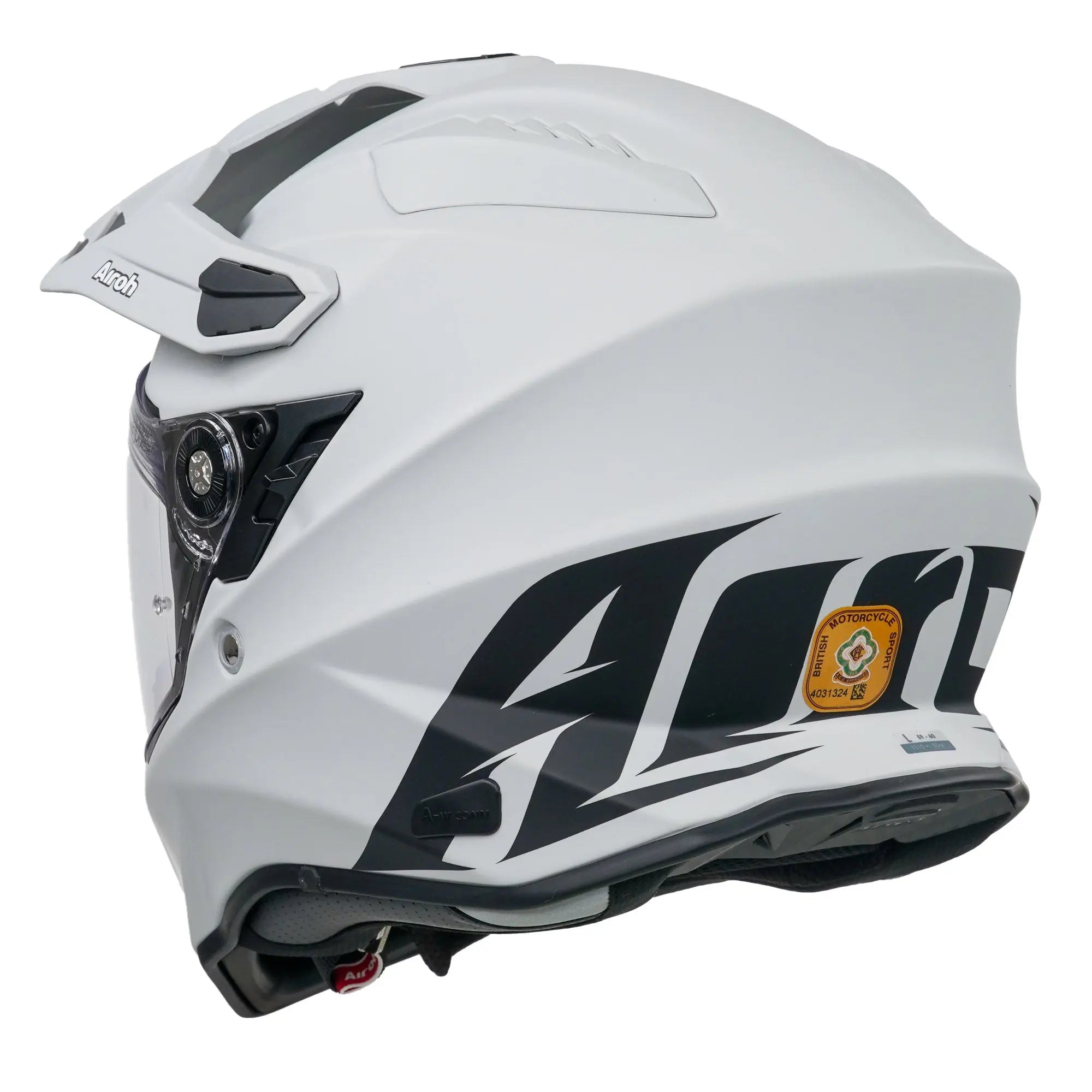 Airoh Commander Adventure Motorcycle Helmet - Concrete Grey Matte Finish - DOT & ECE Certified for Safety - Perfect for Off-Road, Adventure Riding & Long-Distance Touring