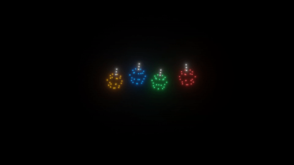 100 Drones for Christmas Light Show - Animated Bubble Drone Display for Holiday Events & Outdoor Decorations