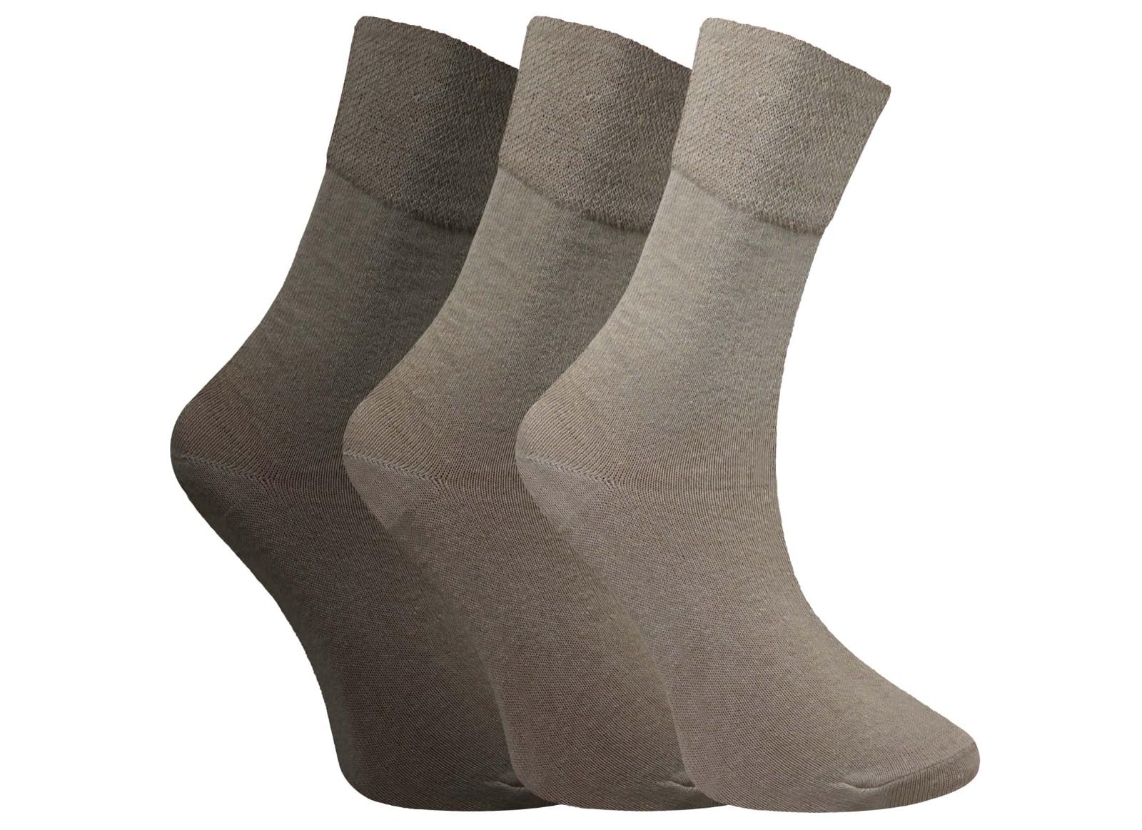COSHAL® 3 Pairs Women's Diabetic Socks - Wide Honeycomb Top, Soft Cuff Ankle, Medium-Elastic Grip, Non-Binding Circulatory Socks for Sensitive Feet (Size 4-7) | Perfect for Daily Wear, Diabetes Care & Improved Blood Circulation