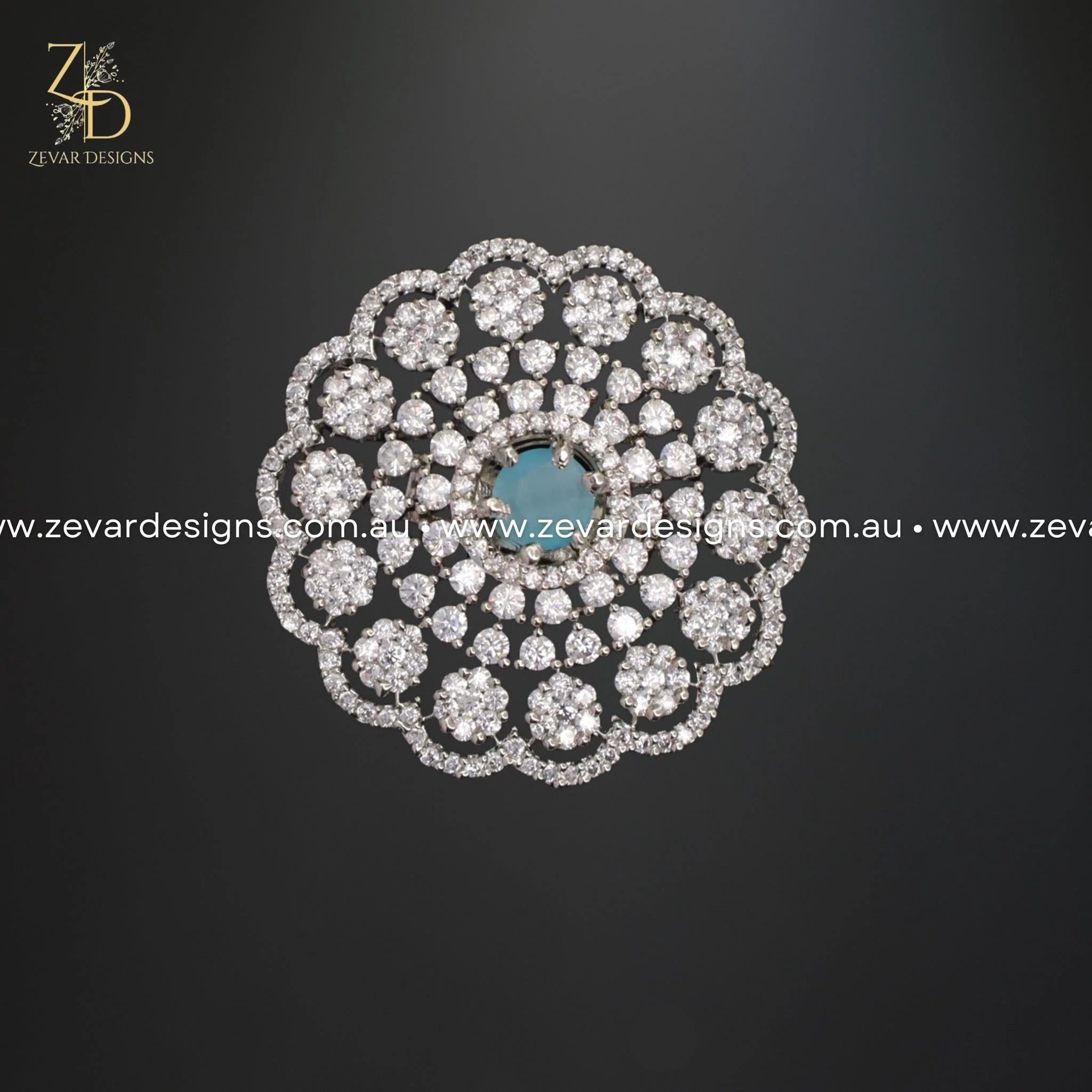 Aqua Blue Zircon Ring for Women - Elegant Cubic Zirconia Jewelry for Engagement, Wedding & Everyday Wear