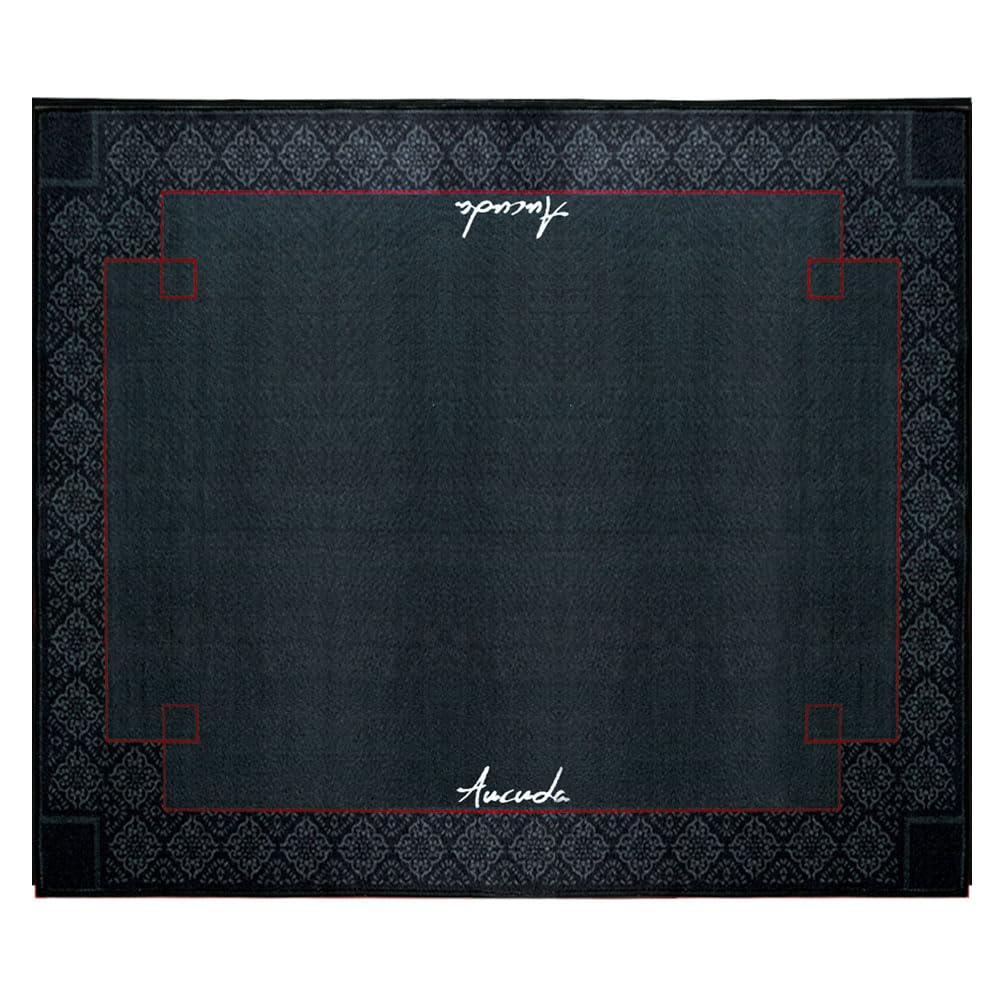 Aucuda 6x6.6ft Large Metal Drum Rug - Non-Slip Woven Fabric Drum Mat for Electric Drum Set - Perfect for Home Studio, Apartment & Outdoor Use - Soundproof & Crease-Free Drum Accessory