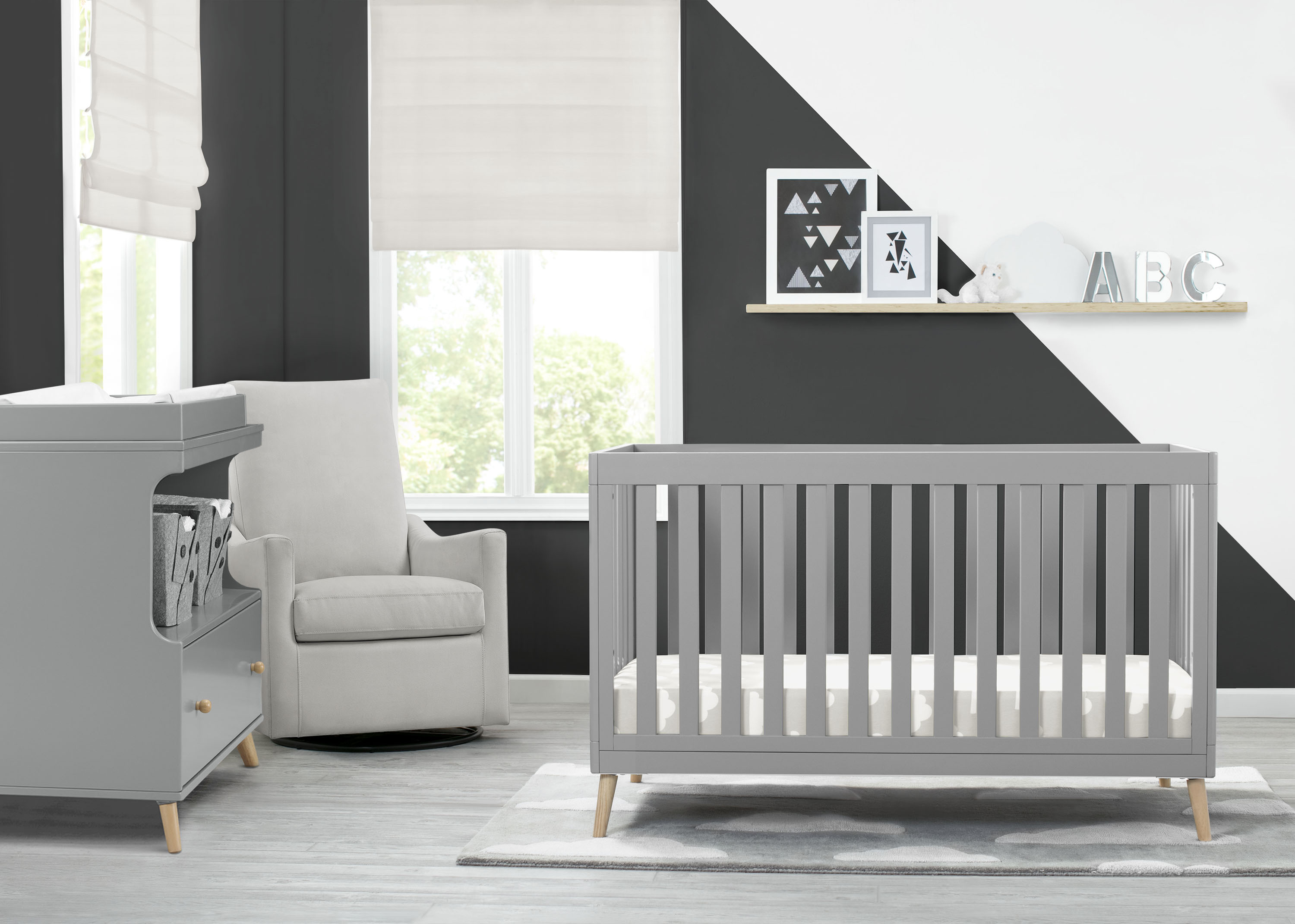 Essex 4-in-1 Convertible Baby Crib - Toddler Bed, Daybed & Full-Size Bed Conversion - Safe Nursery Furniture for Newborns & Kids - Perfect for Bedrooms, Daycare & Guest Rooms