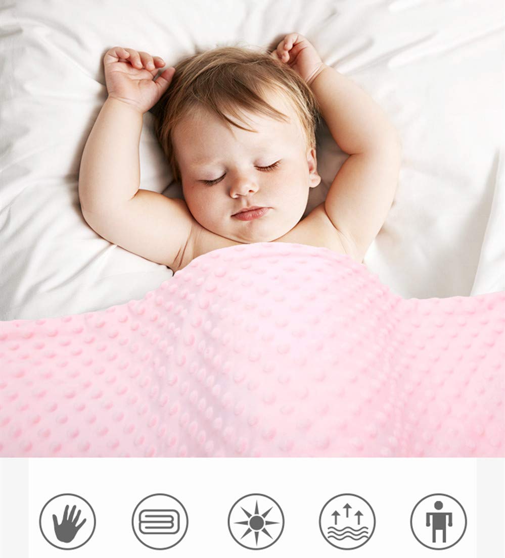 Super Soft Baby Blanket - Double Layer Minky Blanket with Dotted Backing, Pink Flamingo Design, 30 x 47 Inch | Perfect for Newborns, Nursery, Stroller, Toddler Crib Bedding | Ideal for Boys & Girls | Cozy Security Blanket for Sleeping, Travel & Playtime