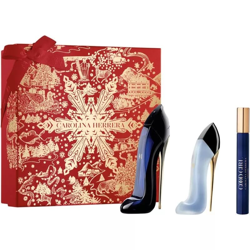 Carolina Herrera Good Girl Perfume for Women - 3 Piece Gift Set with 2.7oz EDP Spray, 0.33oz Mini EDP & 1oz Hair Mist | Luxury Fragrance Gift for Her, Date Night, Special Occasions