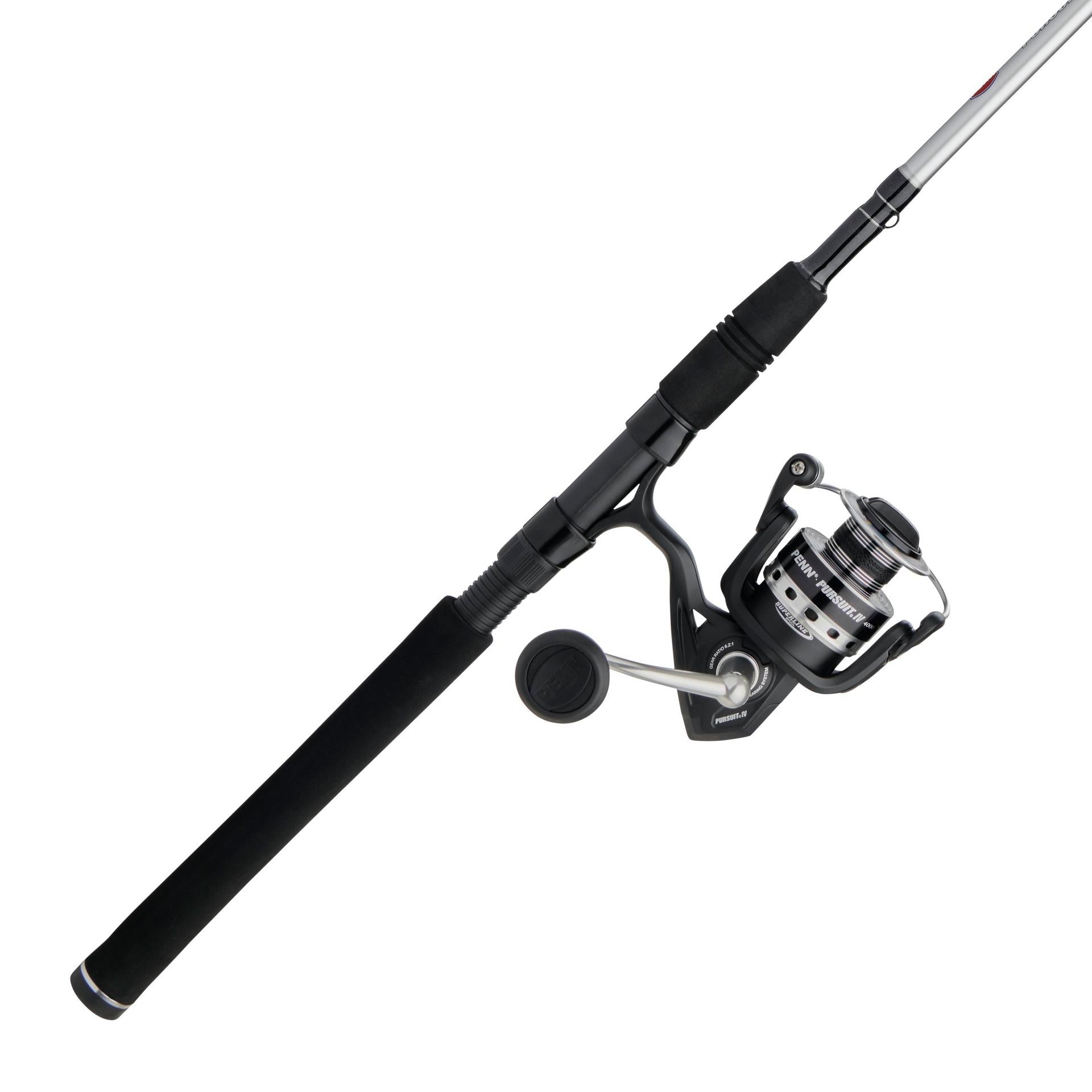 Pursuit® IV Spinning Rod and Reel Combo - Lightweight Fishing Rod with Smooth Reel for Freshwater and Saltwater Fishing - Perfect for Bass, Trout, and Inshore Fishing Trips