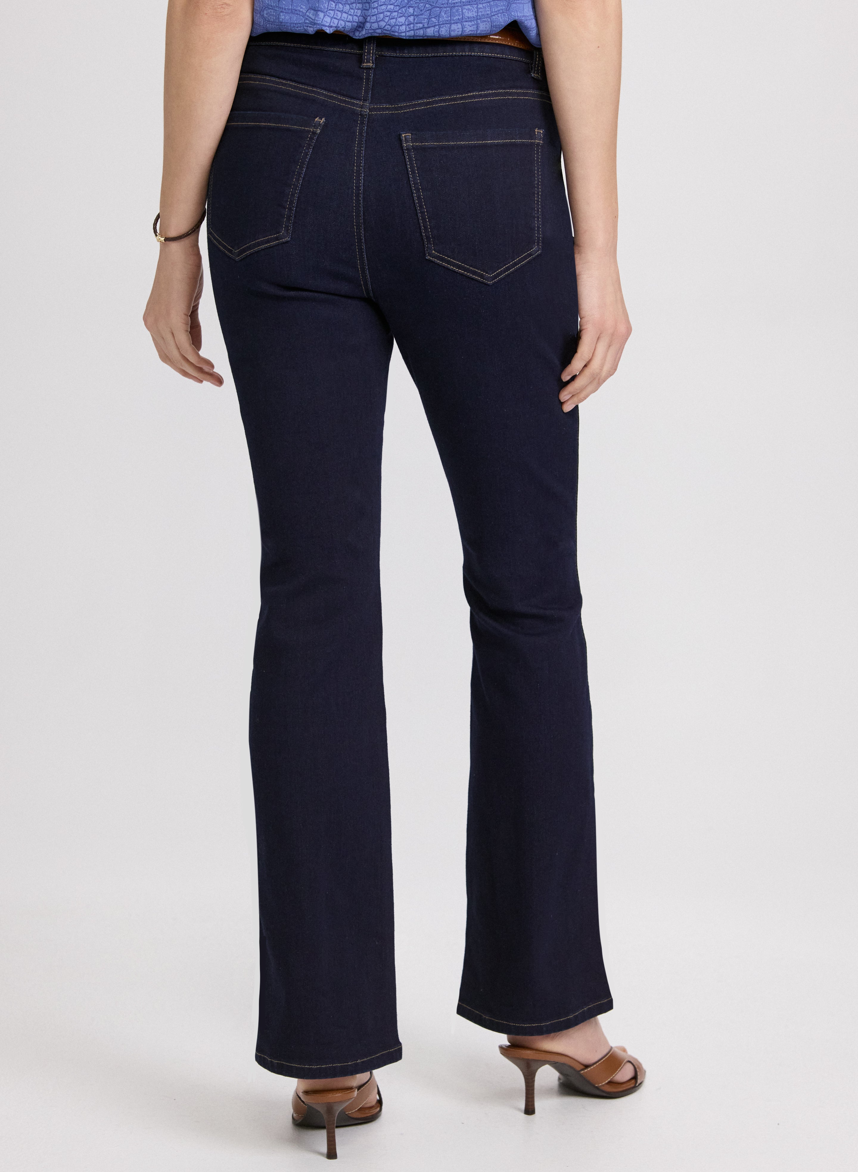 Flare Leg Jeans for Women - High Waisted Napoleon Blue Denim Pants | Laura 100212 421 | Perfect for Casual Wear, Night Out & Vintage Fashion