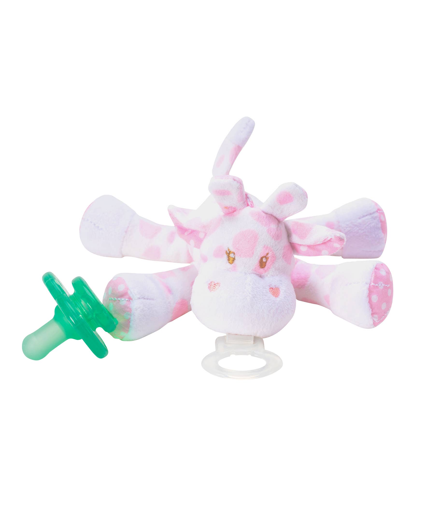 Jaspie Giraffe Pacifier Plush Toy with Rattle - Soft Baby Teether & Comfort Toy for Newborns, Infants & Toddlers - Perfect for Nursery, Stroller & Crib Use