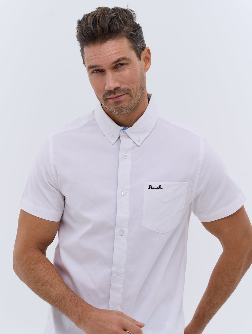 Bowdon Men's Short Sleeve Oxford Shirt - Casual Button Down Shirt for Men - Perfect for Office, Business Casual & Summer Outfits