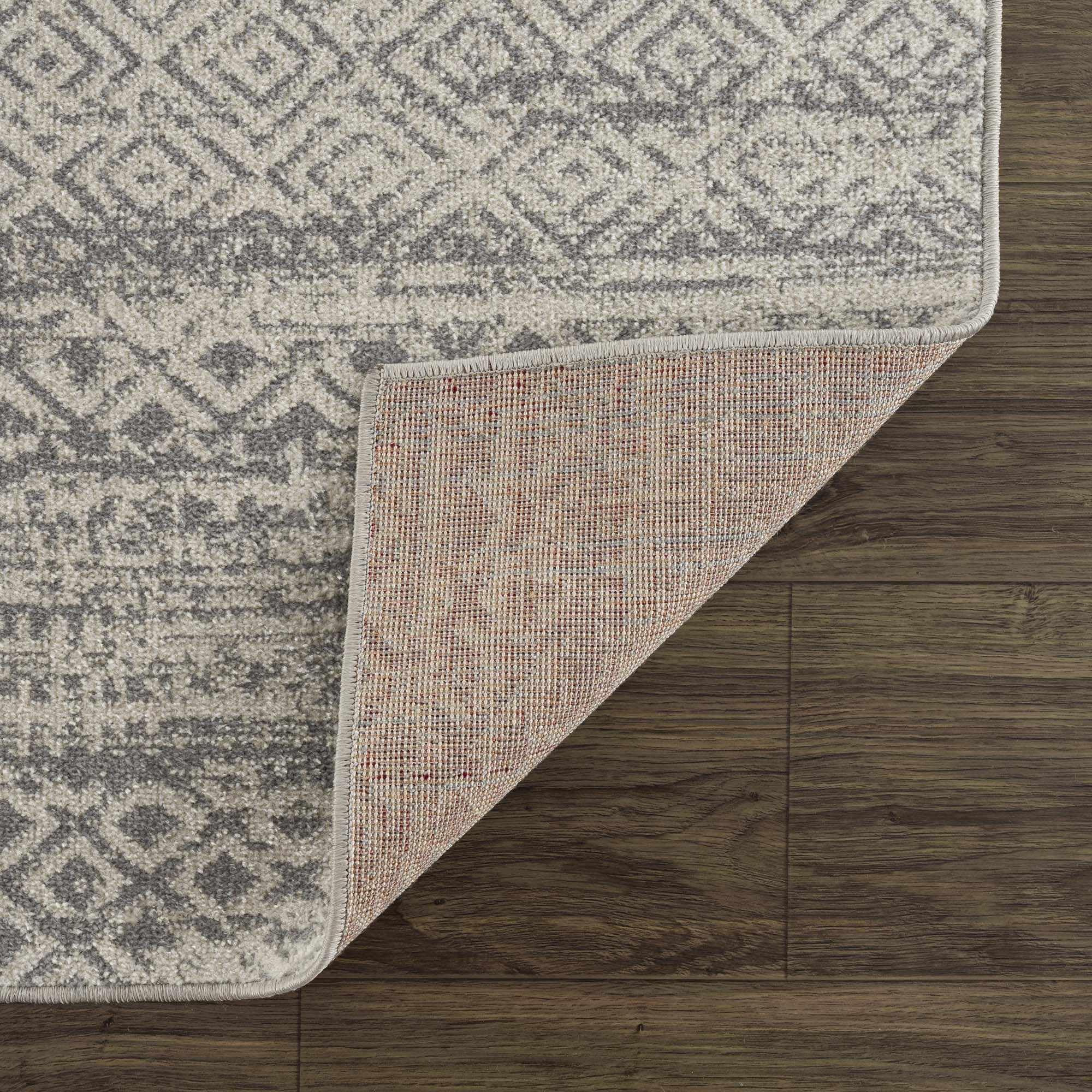 Hauteloom Gravelbourg Machine Washable Area Rug - Soft Gray - 6'7