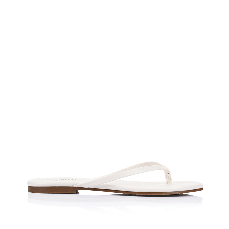 Tori Thongs Sandals for Women - Chalk White Comfortable Flip Flops | Perfect for Beach, Pool, and Summer Outfits