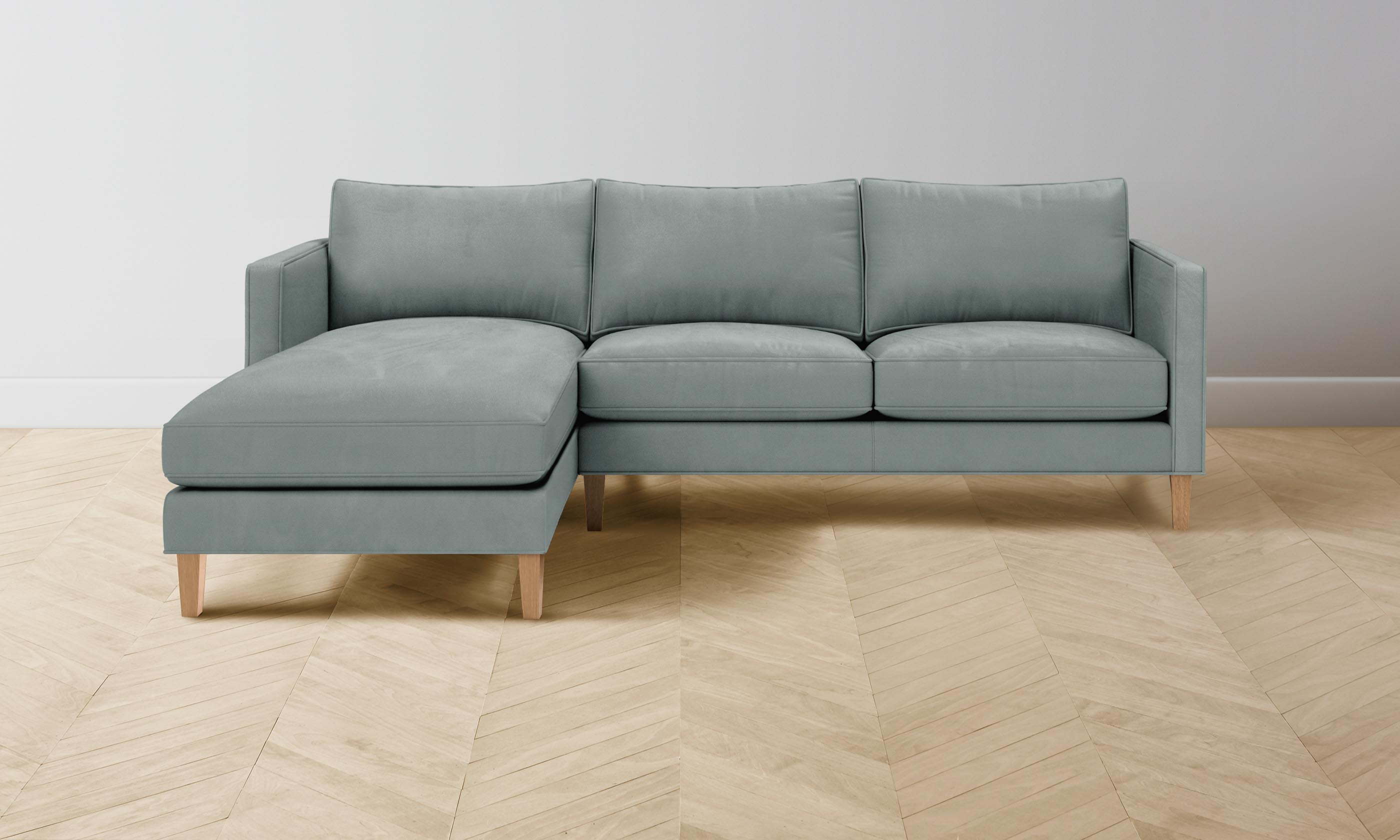Premium Crosby Sectional Sofa - Genuine Nubuck Leather Upholstery, Modern L-Shaped Couch for Living Room, Family Room & Home Theater Comfort
