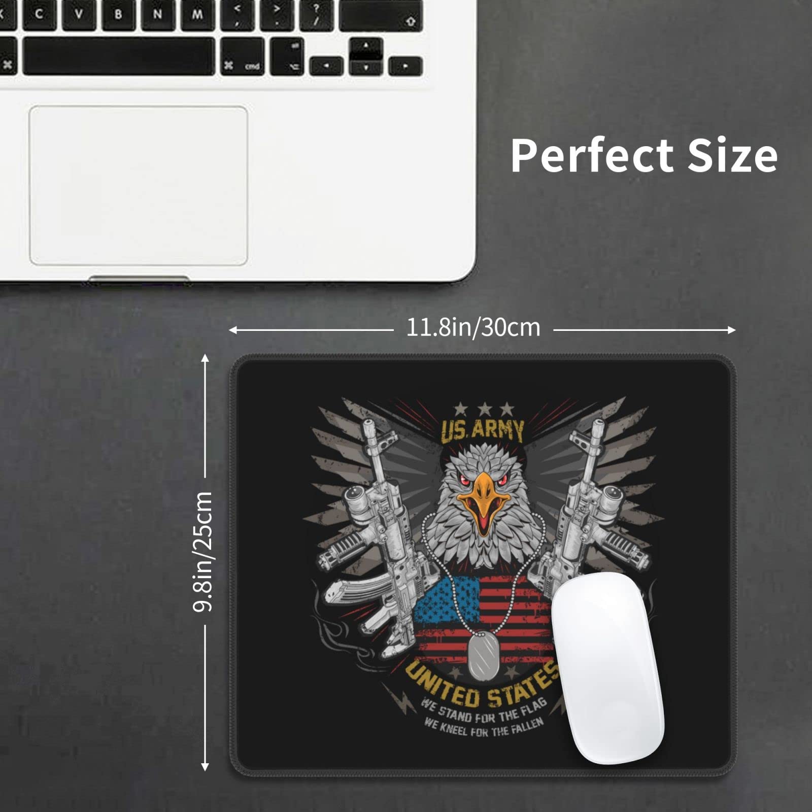 SIYTUAU Dual Eagle Design Mouse Pad - Waterproof, Non-Slip Rubber Gaming Mouse Mat (10x12 inches) for Office, Laptop & PC Gaming - Perfect for Workstations & Esports
