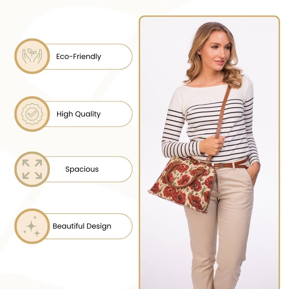 Signare Women's Tapestry Handbag & Shoulder Bag - Stylish Crossbody Purse for Women & Teens | Fashionable Satchel for Daily Use, Travel & Shopping