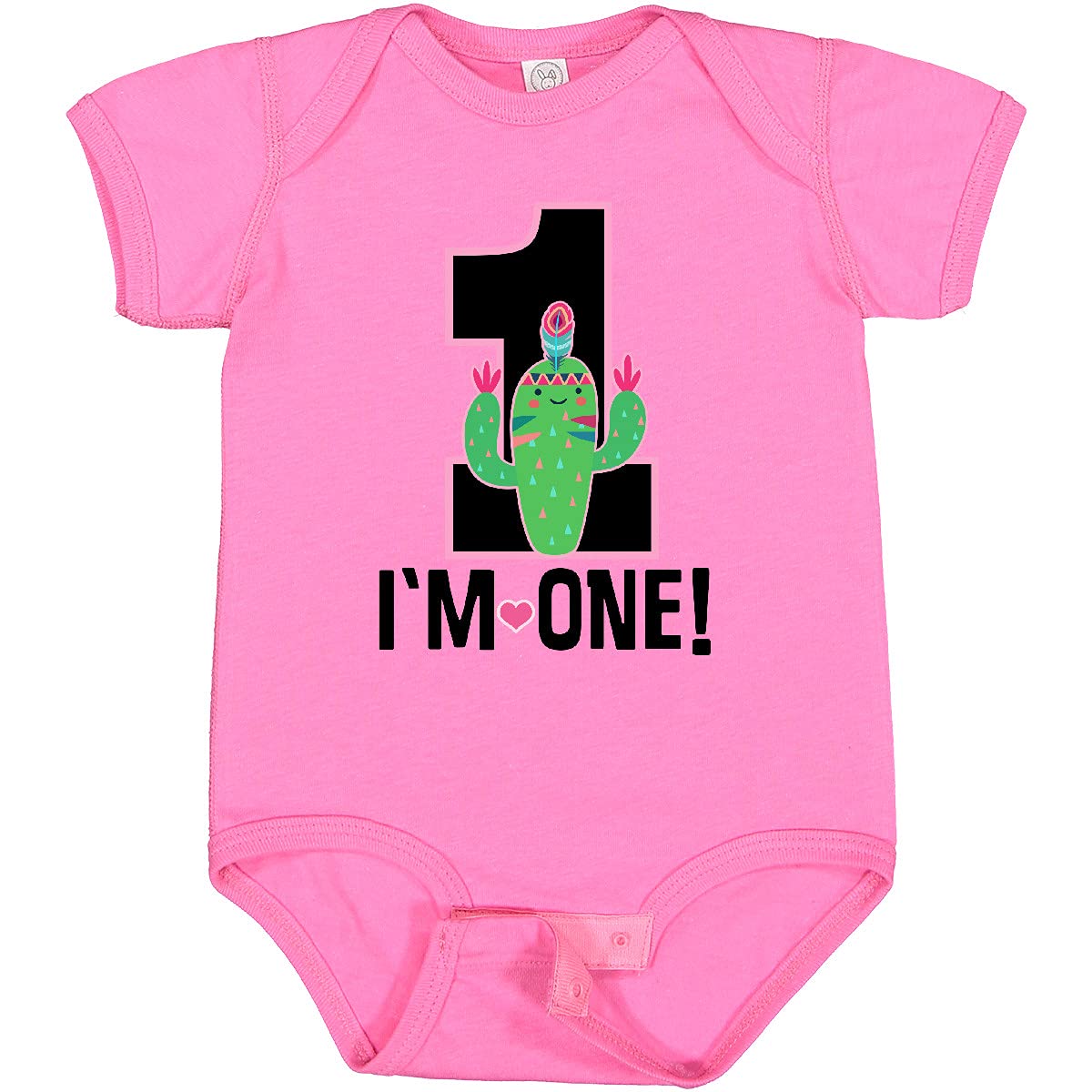 Inktastic 1st Birthday Cactus Baby Bodysuit - Adorable Cactus Design for 1 Year Old Girls - Perfect for Birthday Photos, Parties & Special Occasions