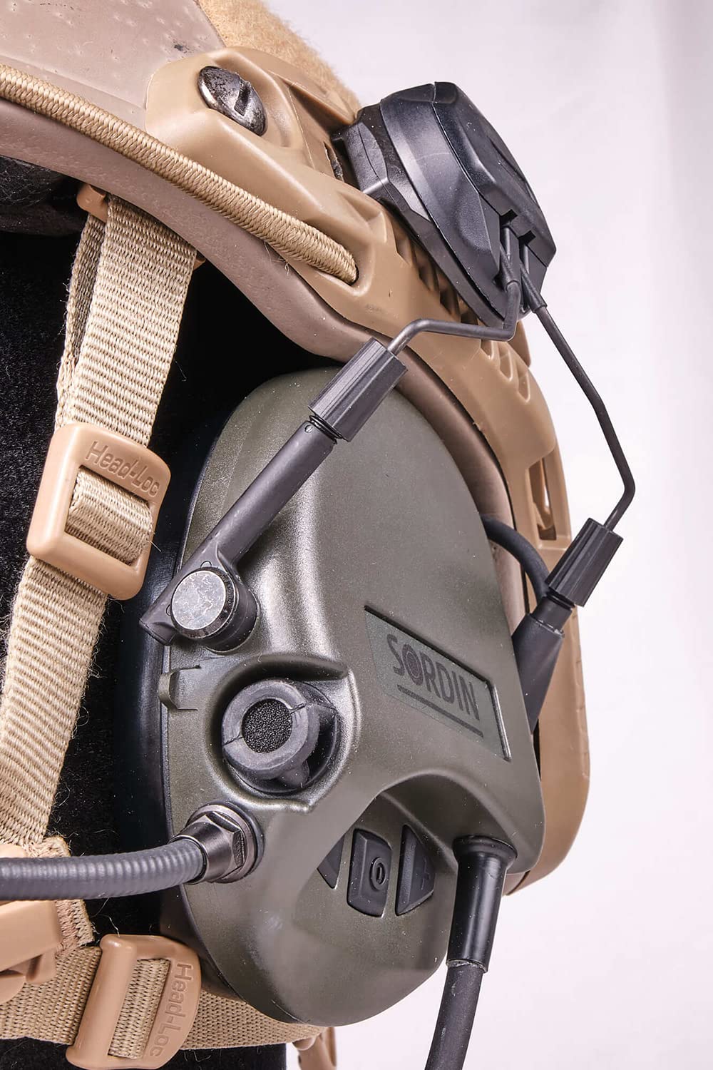 Sordin 60160 ARC Rails Helmet Adapter - Compatible with All Sordin Supreme Pro-X & Supreme Pro Headphones with Slim Headbands - Tactical Rail Connector for Ear Protection Muffs - Perfect for Shooting Range, Construction & Industrial Noise Safety