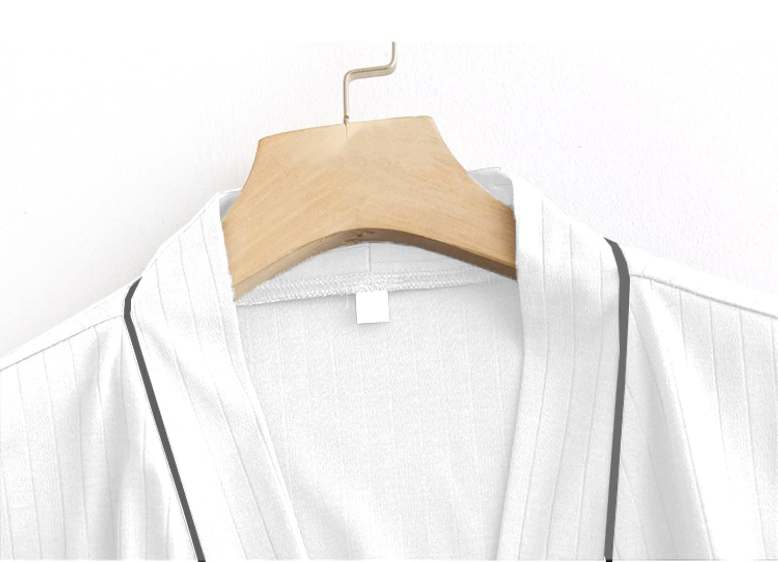Men's Long-Sleeve Japanese Kimono Bathrobe - Lightweight Knee-Length Cotton Robe with Belt & Pockets - Perfect for Spa, Lounge Wear & Spring/Summer Relaxation at Home