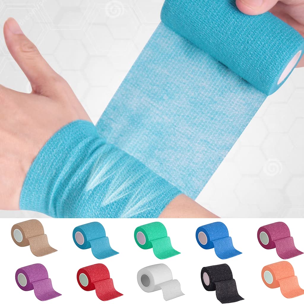 Colorful Elastic Therapeutic Kinesiology Tape - Sports Muscle Support & Injury Recovery Bandage for First Aid, Pain Relief & Joint Stability | Ideal for Athletes, Gym Workouts & Physical Therapy