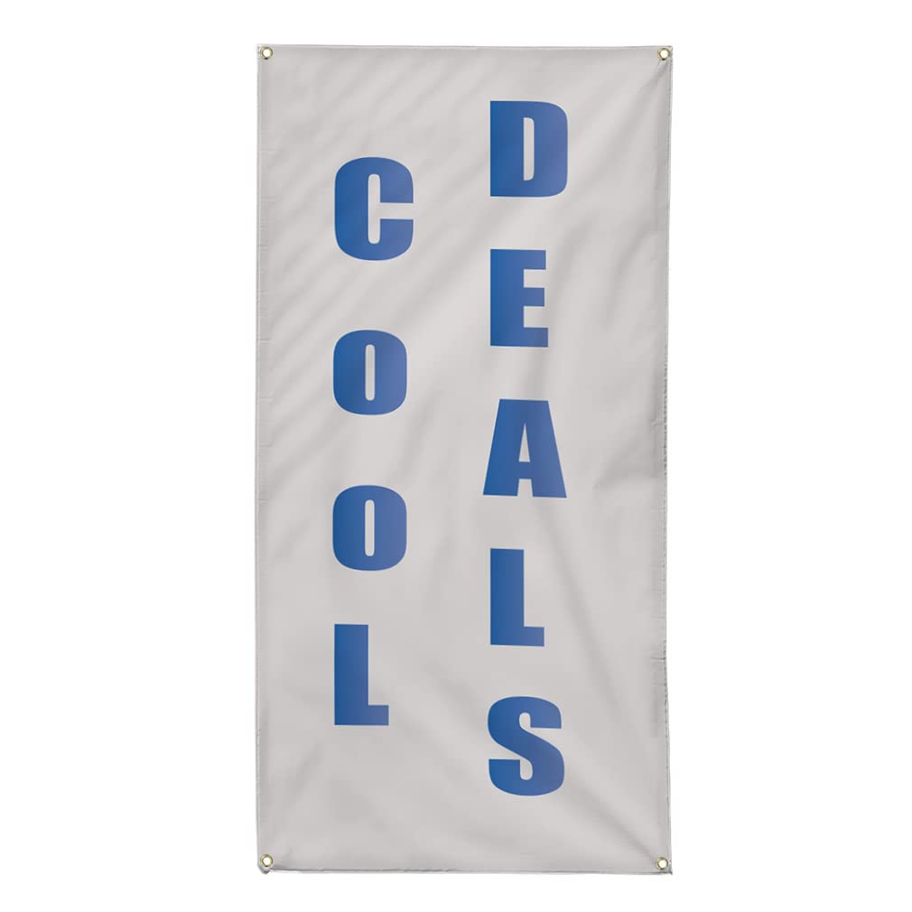 Custom Vertical Vinyl Banner - Multiple Sizes (144x60 Inches) | Weatherproof Outdoor Yard Signs with 10 Grommets | Perfect for Retail Deals, Industrial Use & Outdoor Advertising
