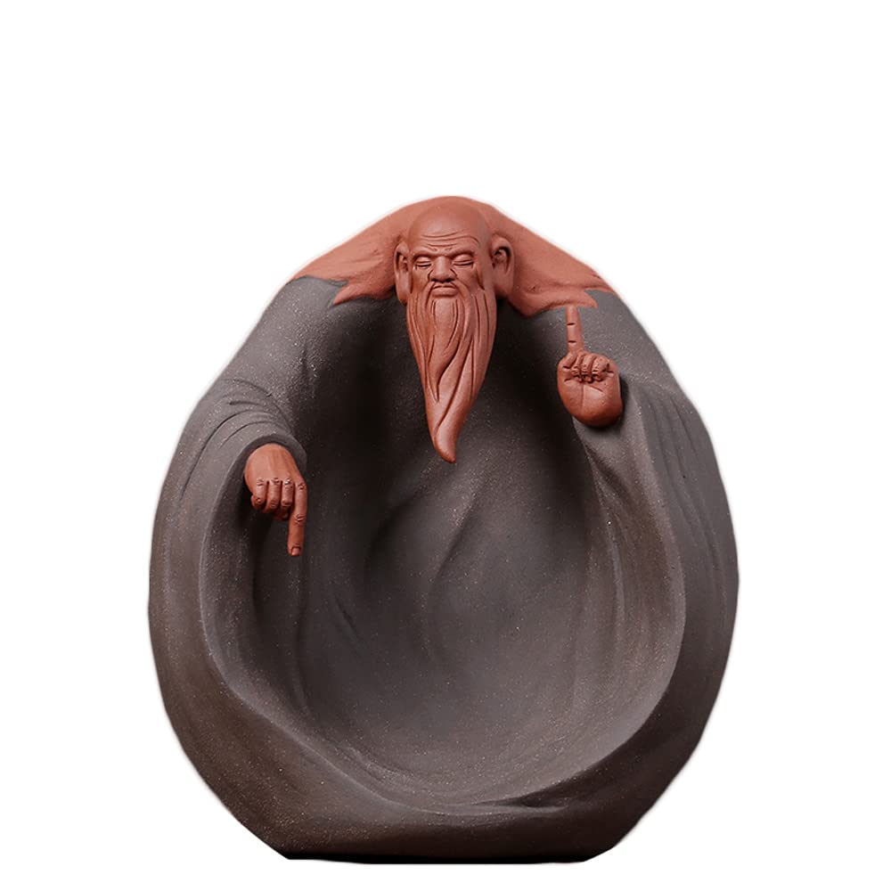 Lao Tzu Taoist Statue - Handcrafted Ceramic Zen Decor for Meditation Room, Office & Spiritual Spaces - Large Size Home Decor for Mindfulness & Feng Shui