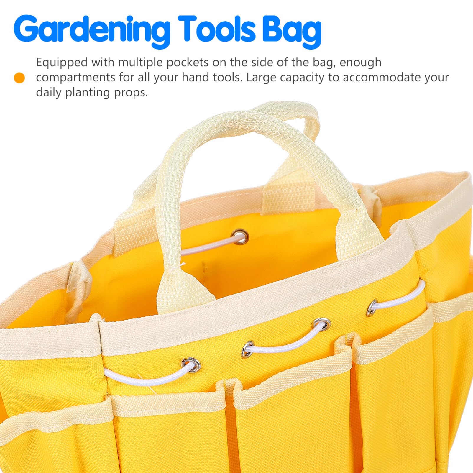 Uonlytech Heavy Duty Canvas Tool Organizer Bag with Multiple Pockets - Durable Garden Tool Carrier Tote for Gardening, Landscaping & DIY Projects - Perfect for Organizing Hand Tools, Pruners & Small Equipment