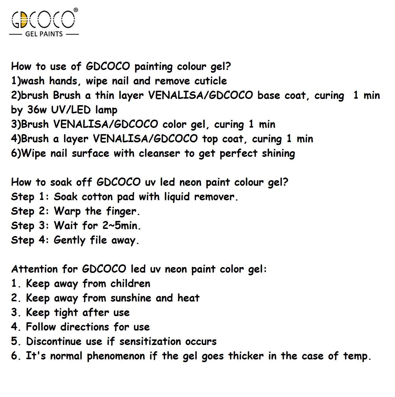 GDCOCO 5ml UV Gel Nail Polish - Soak Off LED Gel Paint for Nail Art, Pure Color Gel Polish (GD-CG-5ml-110) - Perfect for Salon & DIY Manicures at Home