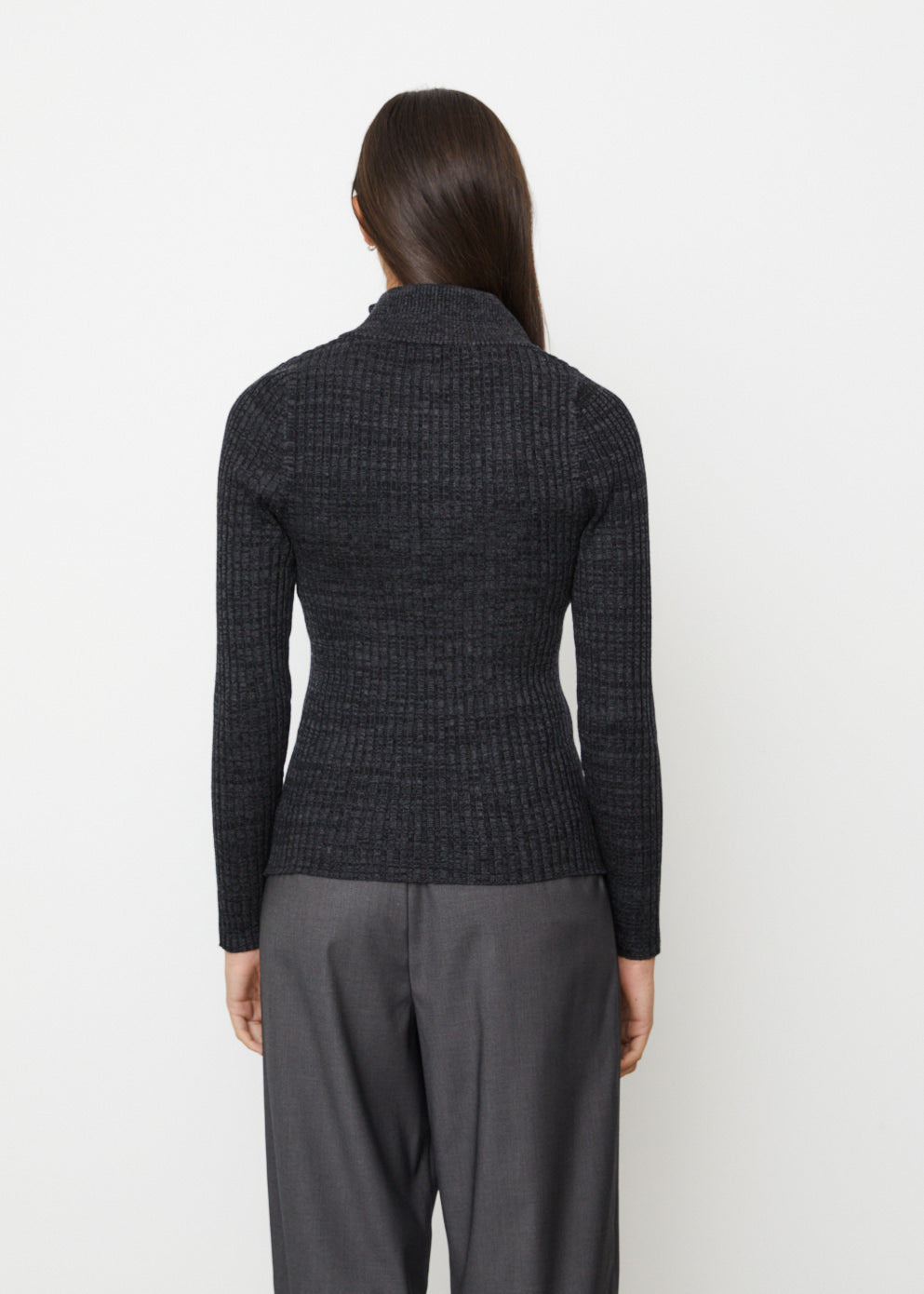 Ava Rib Knit Skivvy Top - Women's Stretch Cotton Long Sleeve Shirt for Casual Wear, Layering & Everyday Outfits