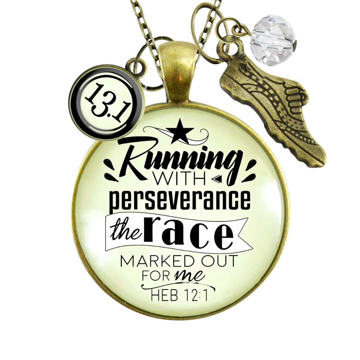 13.1 Half Marathon Runner Necklace - Inspirational Running Jewelry for Perseverance & Faith | Perfect Gift for Marathon Finishers & Athletes