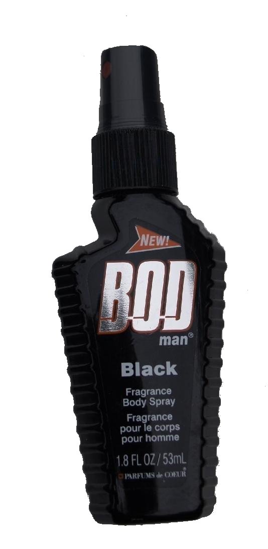 Body Fantasies BOD Man Black Fragrance Body Spray - 1.8 Fl Oz for Men | Long-Lasting Scent for Gym, Work & Night Out