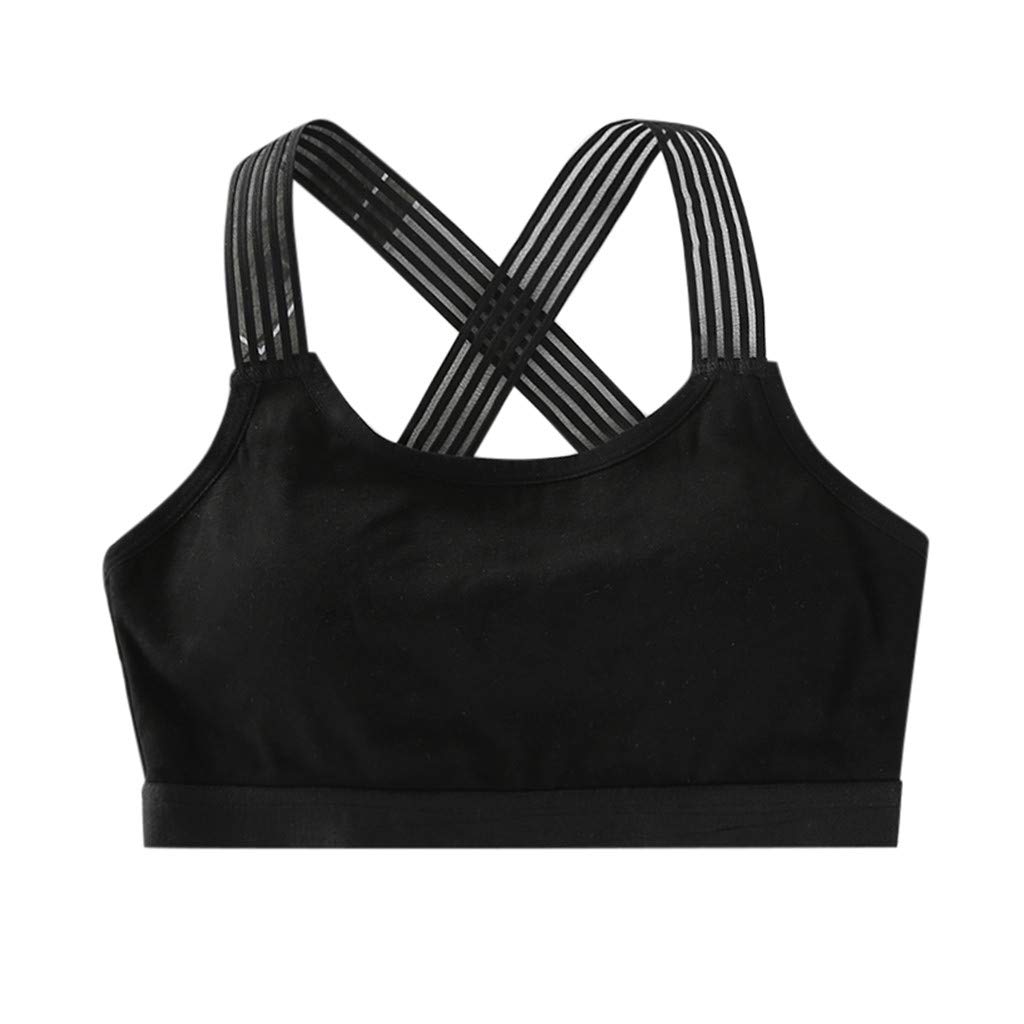 Wirefree Push Up Bras for Women - Removable Padded, Sexy Criss-Cross Back, Solid Color Sports Bra | Perfect for Gym, Yoga & Everyday Comfort