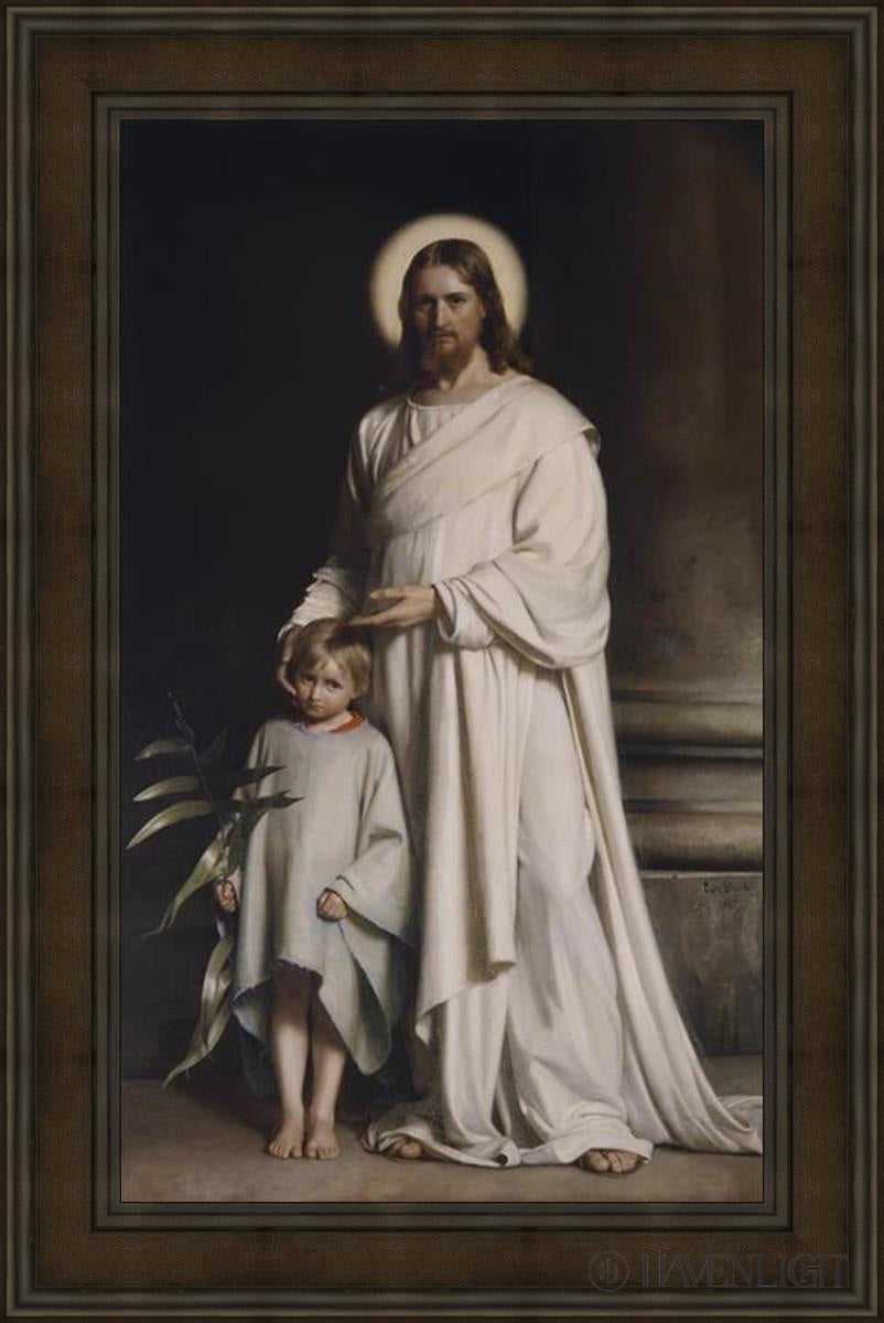 Christ With Boy By Carl Bloch - Religious Wall Art, Christian Home Decor, Biblical Painting for Living Room & Church