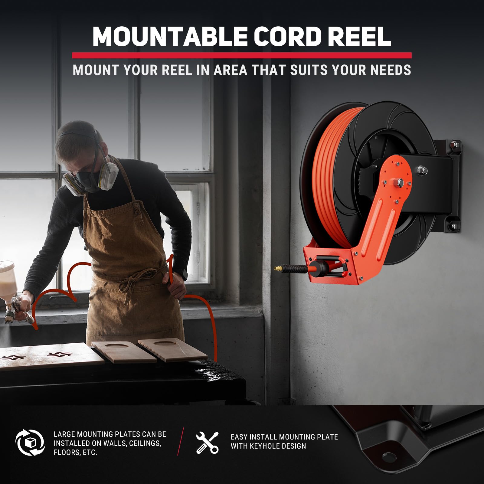 Retractable Air Hose Reel 3/8