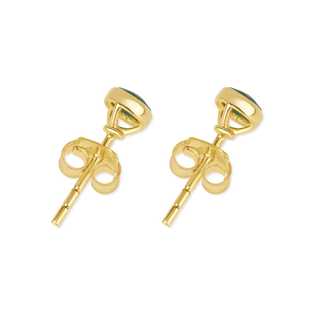 Peridot Mini Stud Earrings 14K Gold Plated | August Birthstone Jewelry for Women | Perfect for Everyday Wear, Gifts & Special Occasions