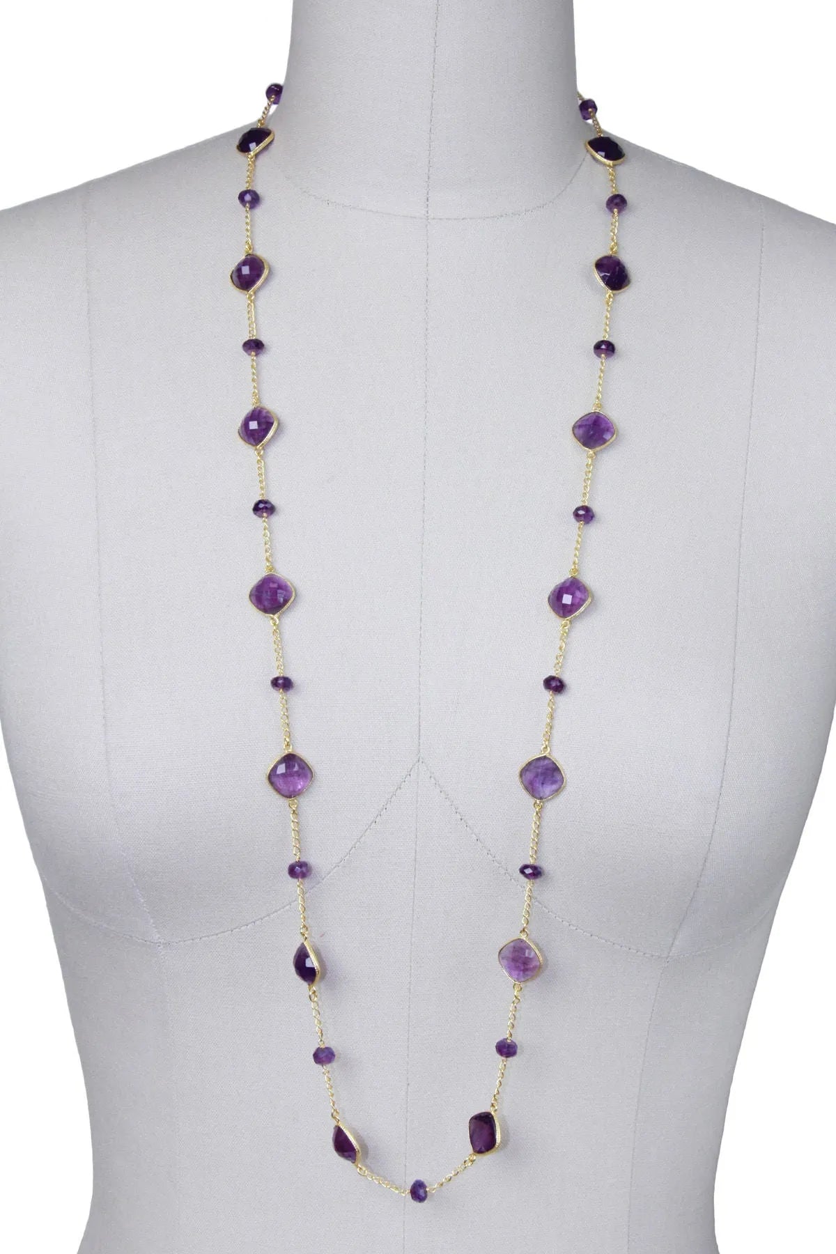Elegant Gemstone Long Necklace for Women - Handmade Beaded Jewelry for Casual & Formal Wear - Perfect for Parties, Weddings & Everyday Fashion