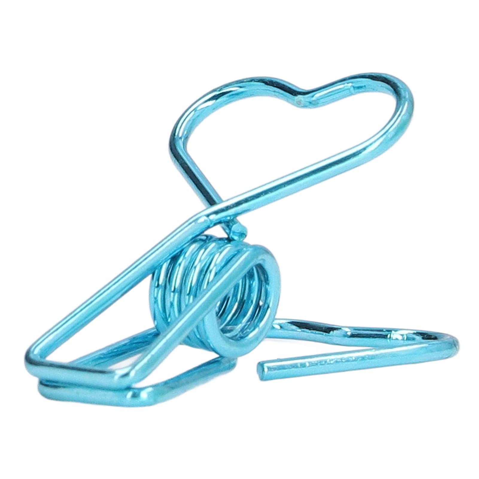 Shanrya Metal Paper Clips - Heavy Duty Strong Clamping Force, Durable Office & School Supplies, Decorative Blue Clips for Organizing Documents, Notes, Files - Perfect for Office, School, Home & Craft Projects