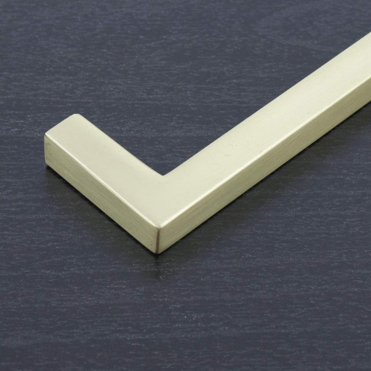10 Pack Brushed Brass Square Cabinet Pulls - 7 9/16